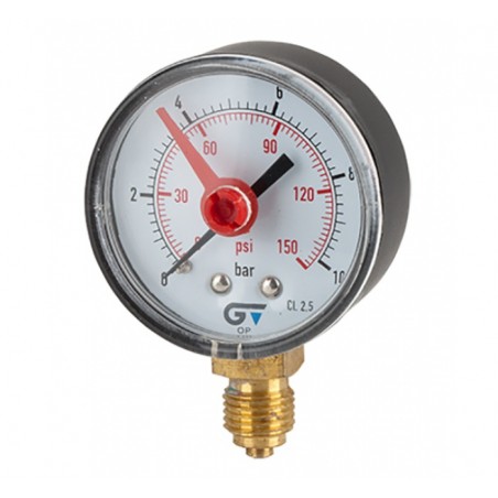 MANOMETRO Ø53 VERTICAL G1/4" 0-10 Bar / 0-150 PSI