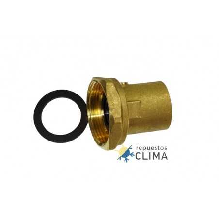 VALVULA ESFERA BOMBA CIRCULACION 1"H CON RACOR MOVIL 1 1/2"H