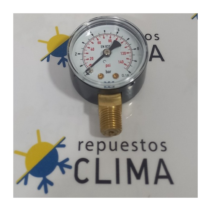 MANOMETRO Ø50 STD VERT CG1/4" 0-10 Bar/psi CL 1,6
