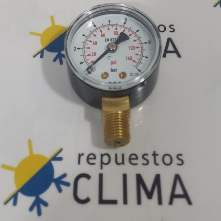 MANOMETRO Ø50 STD VERT CG1/4" 0-10 Bar/psi CL 1,6