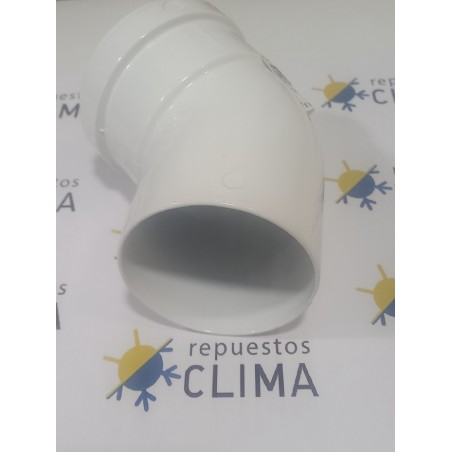 CODO EMPALME CHIMENEA ESTANCA 45º M/H 80