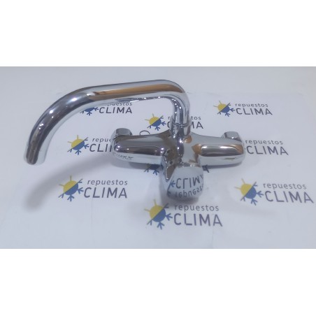 GRIFO MONOMANDO FREGADERO PARED BASIC CAÑO ALTO TUBO 15CM