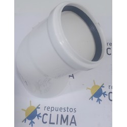 CODO CHIMENEA COND 45ª Ø80