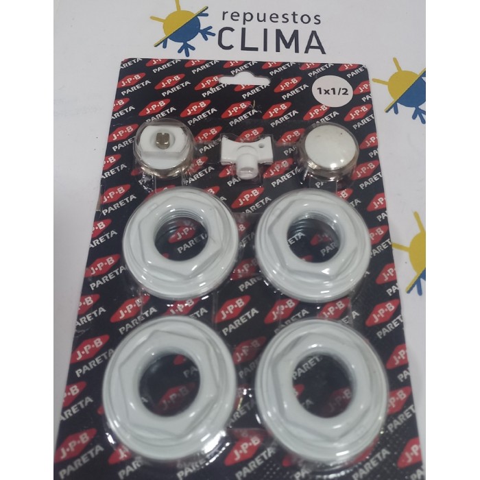 KIT UNIVERSAL TAPONES RADIADOR 1x1/2 BLANCOS