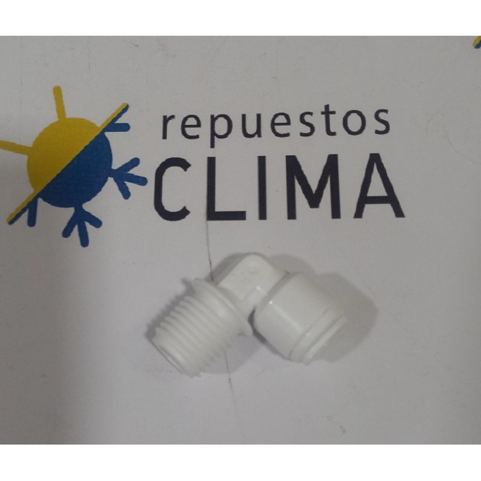 CONECTOR CODO - 1/4 QUICK - 1/4 ROSCA MACHO