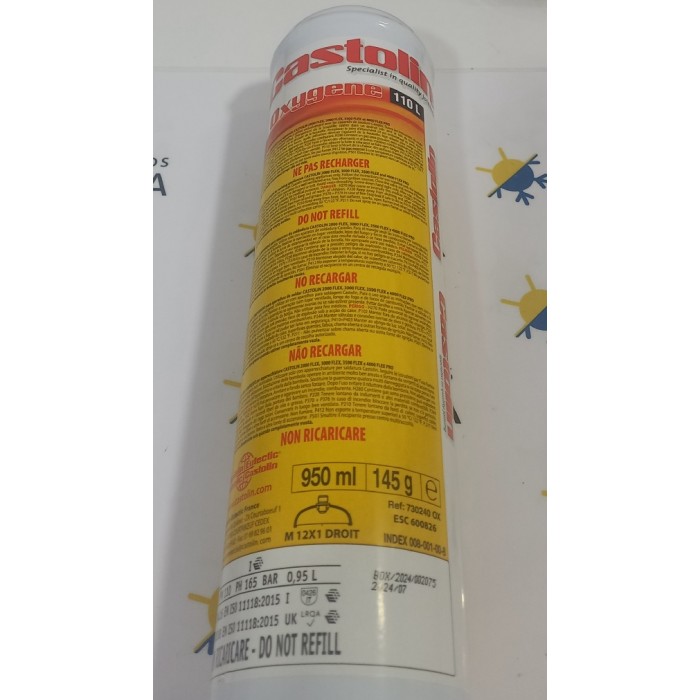 BOTELLA OXIGENO COMPRIMIDO 110L