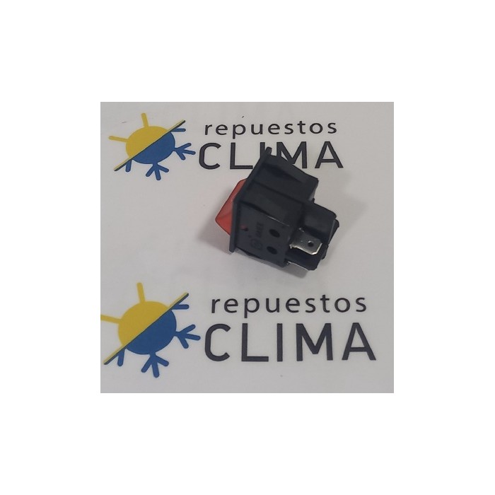 INTERRUPTOR BIPOLAR ROJO 1 T 25X31