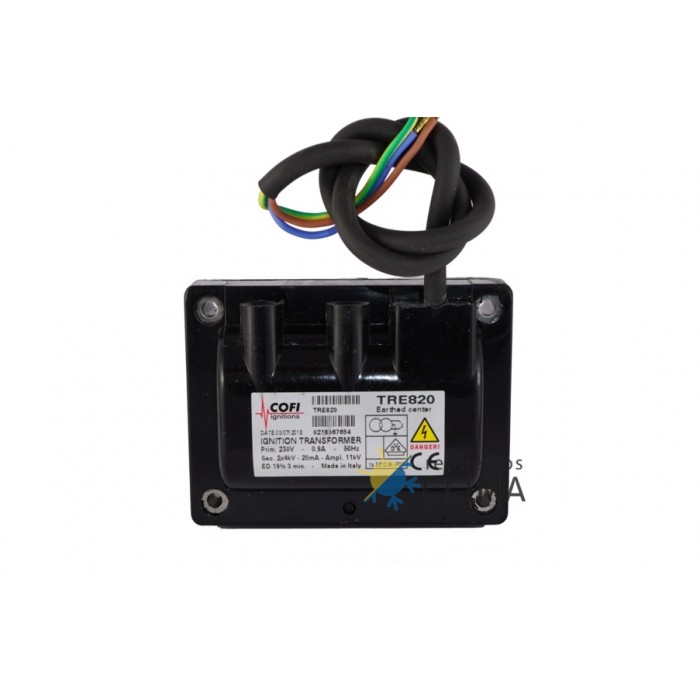 TRANSFORMADOR ENCENDIDO TRE820 2x4kV 20mA 230V/50Hz