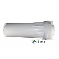 PORTAFILTRO OPACO BLANCO DE 2 JUNTAS ALTURA 10" CONEX 1/4"