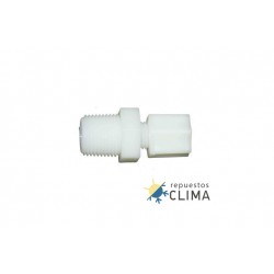 CONECTOR LINEAL - 1/4 JACO - 3/8 ROSCA M