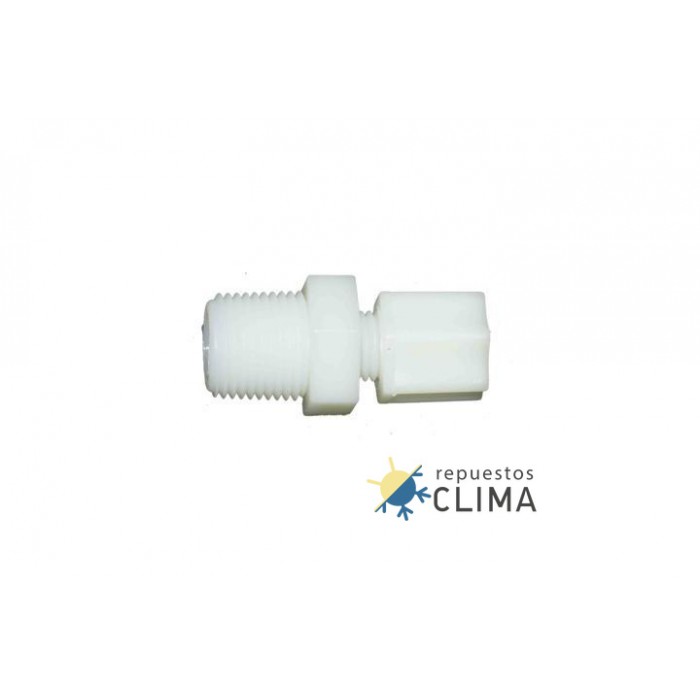 CONECTOR LINEAL - 1/4 JACO - 3/8 ROSCA M