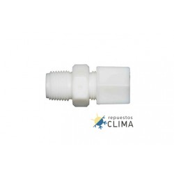CONECTOR LINEAL - 3/8 JACO - 3/8 ROSCA M