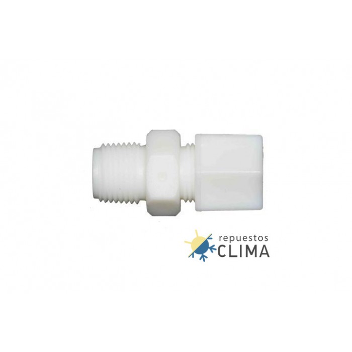 CONECTOR LINEAL - 3/8 JACO - 3/8 ROSCA M