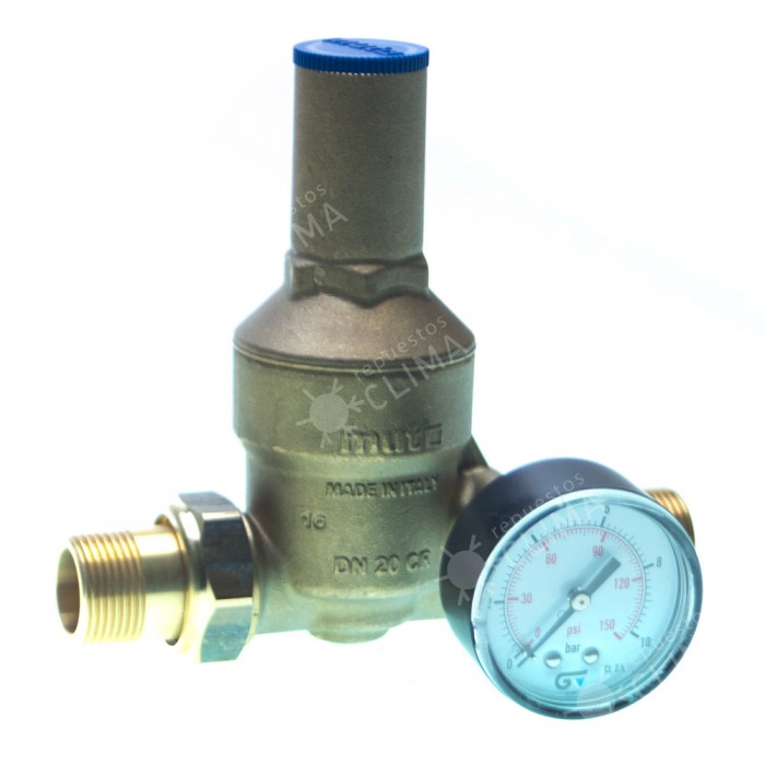 REDUCTOR DE PRESION RP-34 CON RACORES Y MANOMETRO